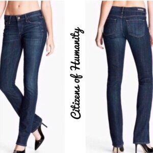 Citizens Of Humanity Womens Ava Low Waist Straight Leg Jeans‎ Blue Denim Size 27